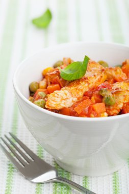 tavuk pişmiş sebze ile