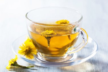 coltsfoot çiçekli bitki çayı