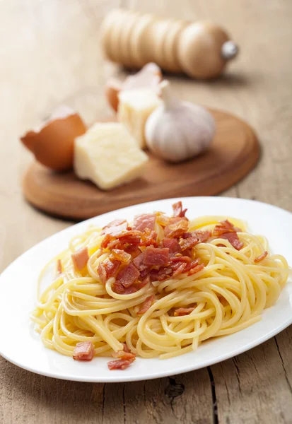 Spaghetti Carbonara — Stockfoto