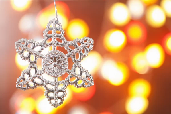 Christmas decoration over blurred background — Stock Photo, Image