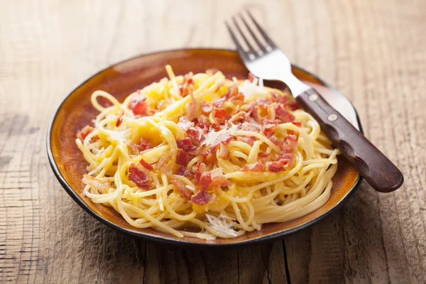 Špagety carbonara — Stock fotografie