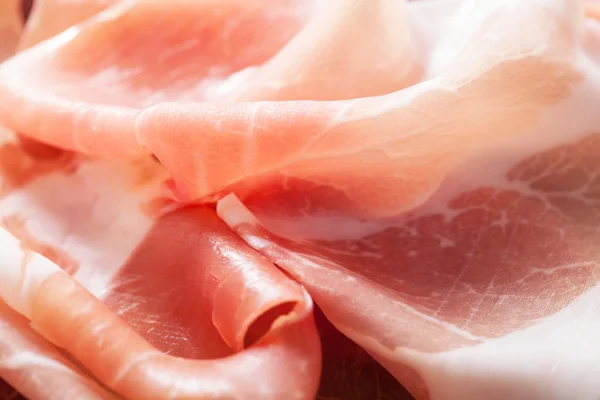 Sliced prosciutto ham — Stock Photo, Image