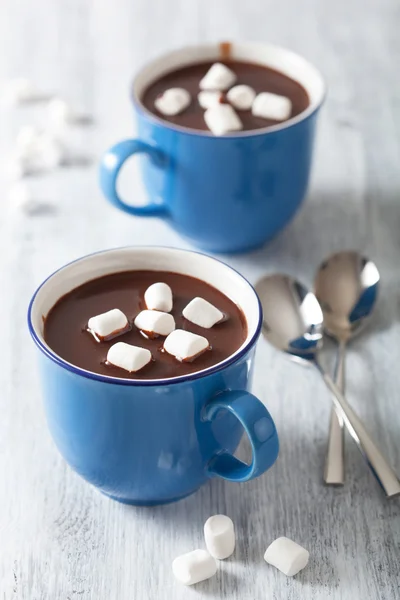 Hot chocolate with mini marshmallows — Stock Photo, Image