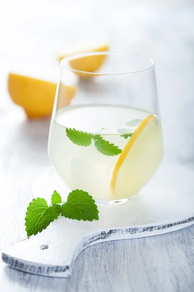 Fresh lemonade in glass — Stock Photo, Image