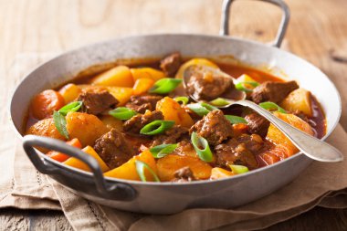 beef stew with potato and carrot  clipart