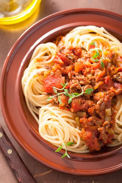 Italian pasta spaghetti bolognese — Stock Photo, Image