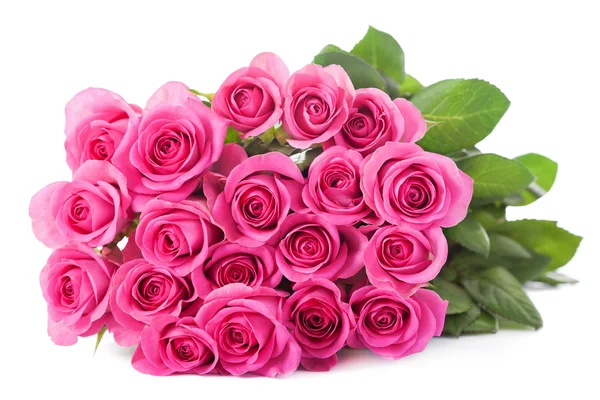 Bellissimo bouquet di rose rosa isolato — Foto Stock