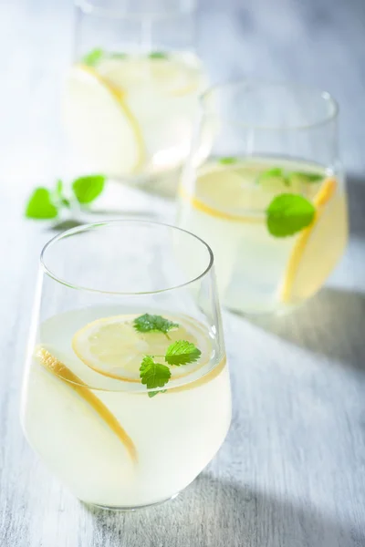 Fresh lemonade in glasses — Stock Photo, Image