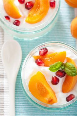 sağlıklı bir kahvaltı yoğurt kayısı Narlı 