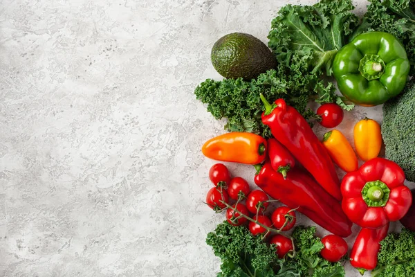 Assorted Red Green Yellow Bell Peppers Vegetables Chili Habanero — Stock Photo, Image