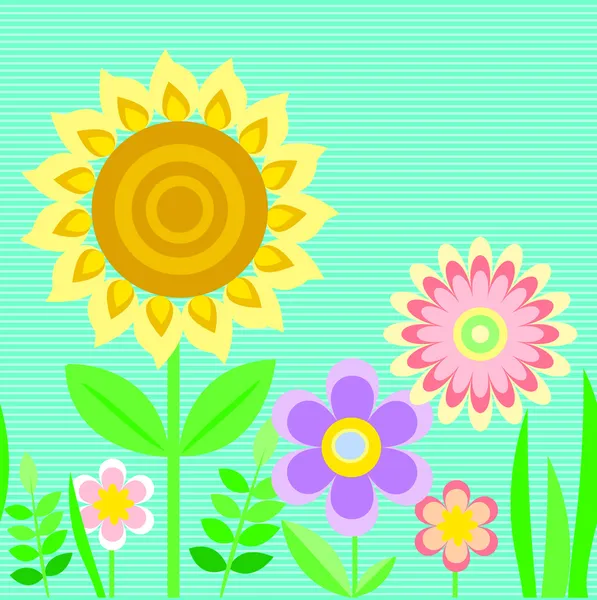 无限线性花卉装饰 — 图库矢量图片