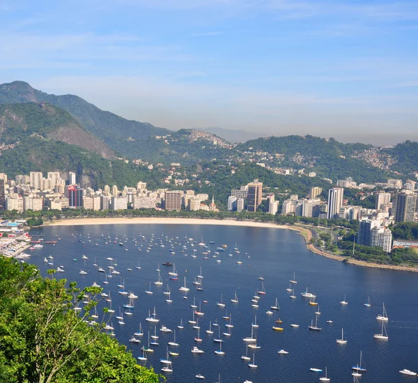 Botafogo beach viewed from Suggar Loaf — Stock Photo, Image