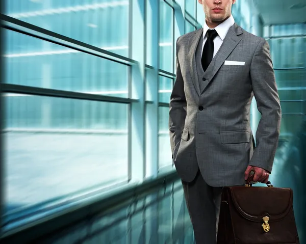 Businessman inside modern building Royalty Free Stock Photos