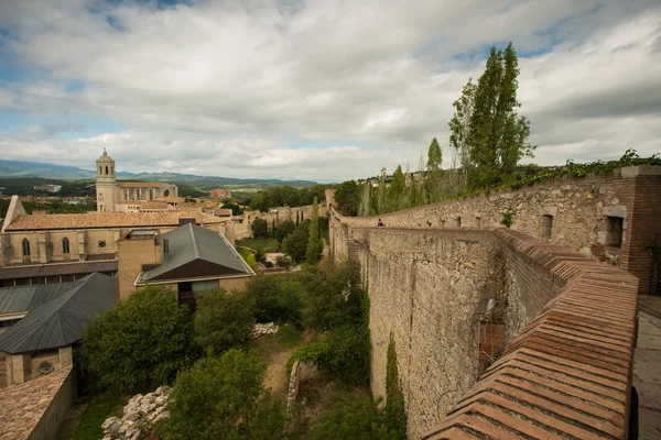 Old Girona vista da cidade, Espanha — Fotografia de Stock