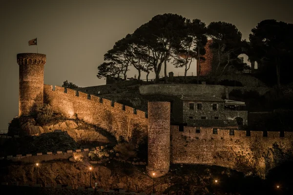 A Vila Vella Tossa de Mar, Spanyolország-kastély — Stock Fotó