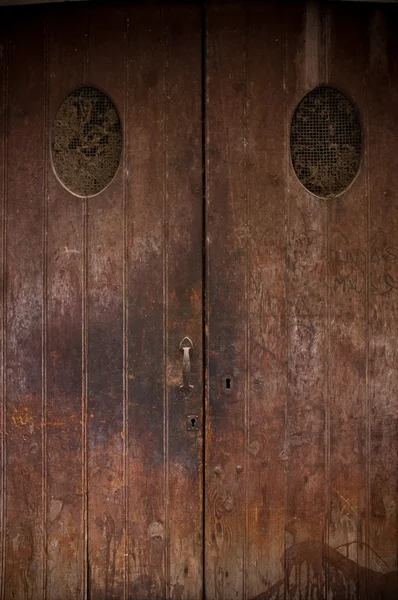 Old wooden grunge door — Stock Photo, Image