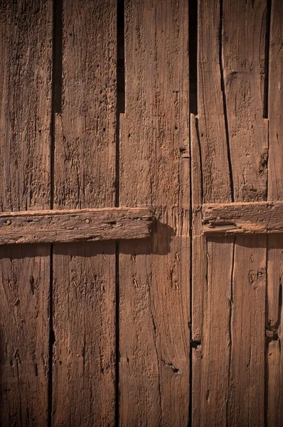 Close-up of old painted wooden fence — Stock Photo, Image