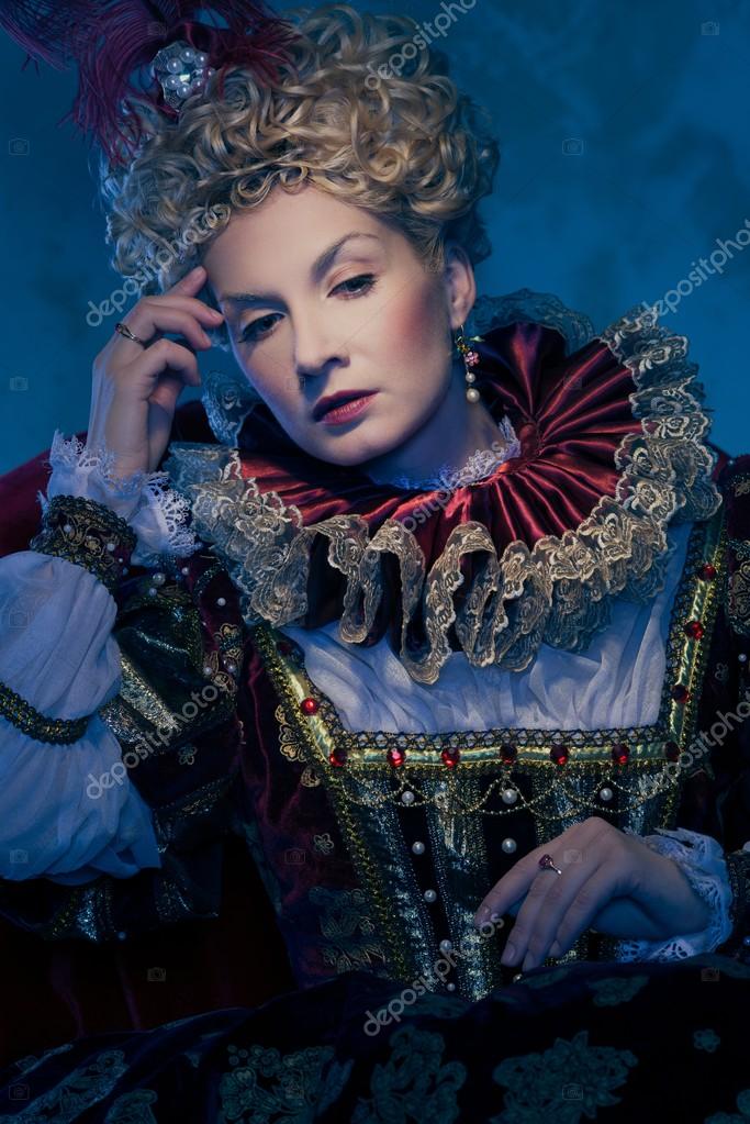 Portrait of beautiful haughty queen Stock Photo by ©nejron 19146949