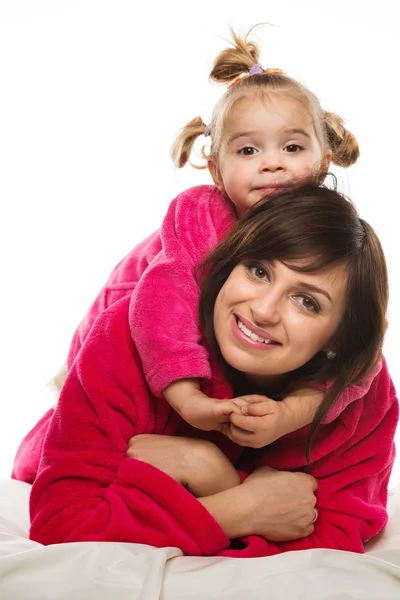 Glückliche Mutter und Tochter — Stockfoto