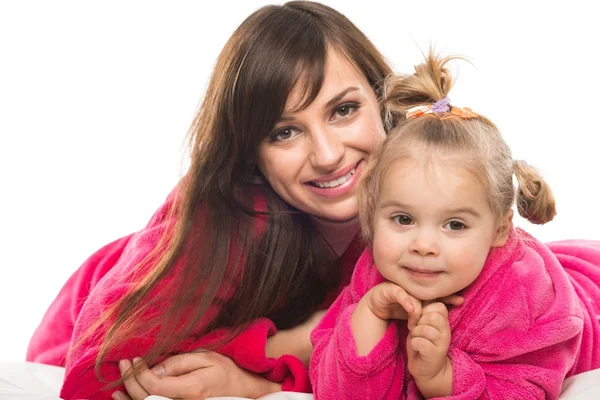 Gelukkig moeder en dochter — Stockfoto