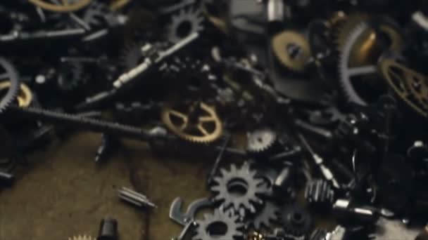 Engranajes mecánicos pequeños — Vídeos de Stock