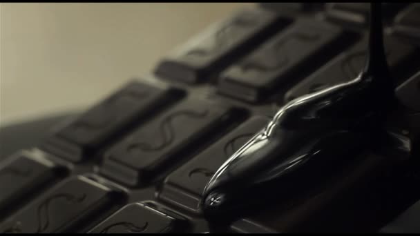 熔黑巧克力 — 图库视频影像
