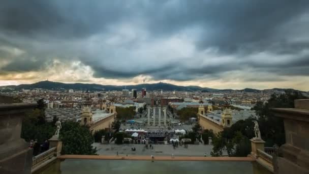 Άποψη του plaza de espana, Ισπανία — Αρχείο Βίντεο