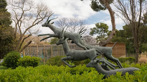 Statue of a running antelopes — Stock Photo, Image