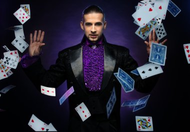 Handsome magician clipart