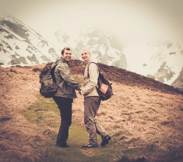 Travellers couple — Stock Photo, Image