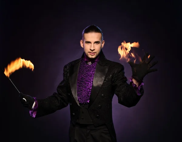 Handsome magician — Stock Photo, Image