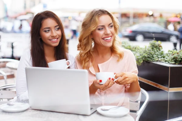 Girls in cafe — Stock Photo, Image