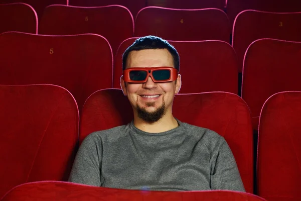 Man in cinema — Stock Photo, Image