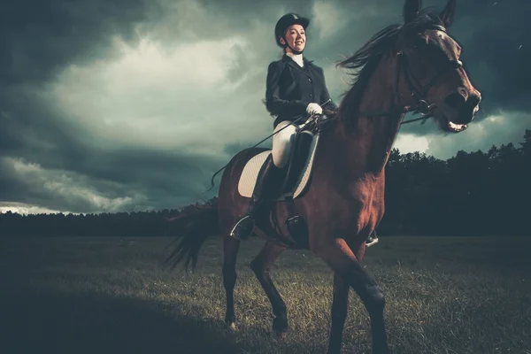 Girl with horse — Stock Photo, Image