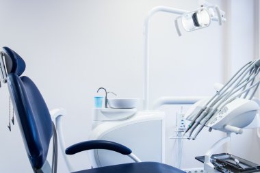 View of modern empty dental surgery clipart