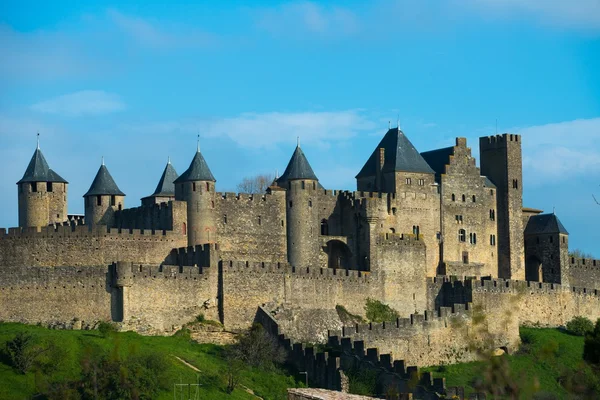Vista medievale sulla città di Carcassone, Francia — Foto Stock