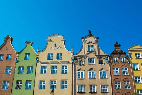 Bunte Häuser in der Altstadt von Danzig, Polen — Stockfoto