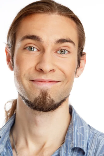 Jovem homem bonito com barba — Fotografia de Stock