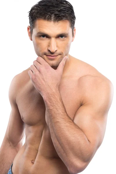 Handsome young man with naked torso — Stock Photo, Image