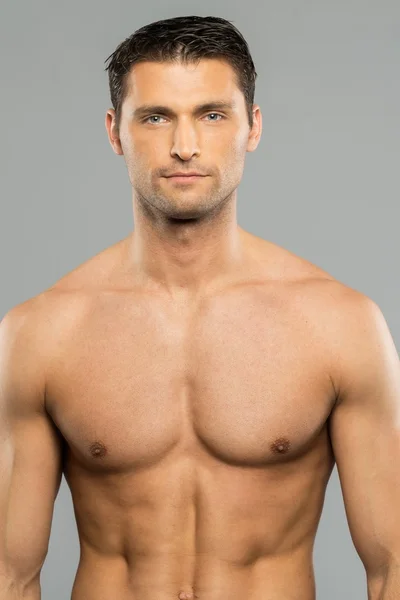 Handsome young man with naked torso — Stock Photo, Image