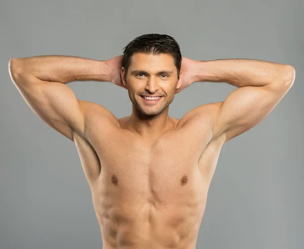 Handsome young man with naked torso — Stock Photo, Image