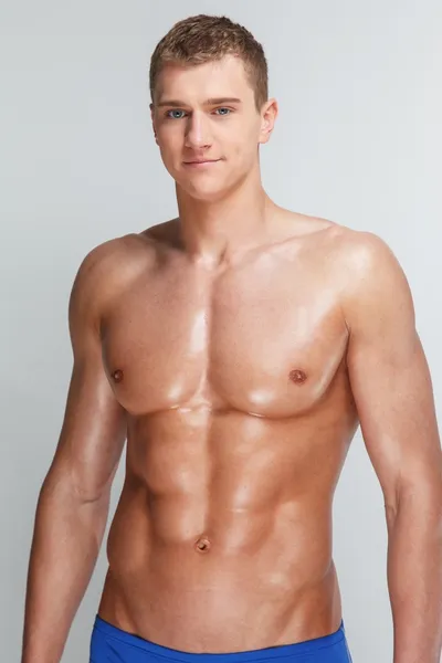 Young man's muscular torso in underwear — Stock Photo, Image