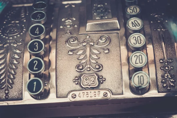 Vintage pénztárgép közelről — Stock Fotó