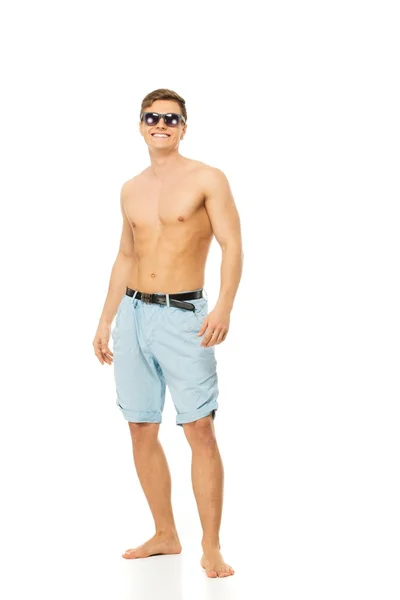 Homem alegre em shorts — Fotografia de Stock