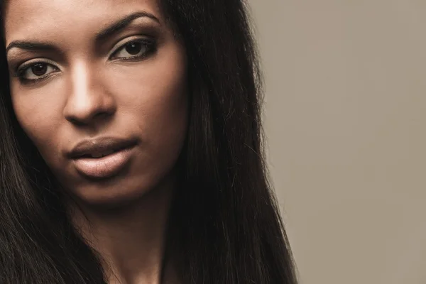 African-american woman close-up shot — Stock Photo, Image