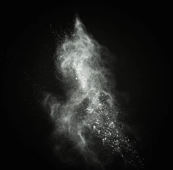 White powder exploding — Stock Photo, Image