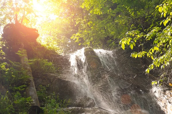 Waterfall in a forest in Slovak Paradise, Slovakia — Stock Photo, Image