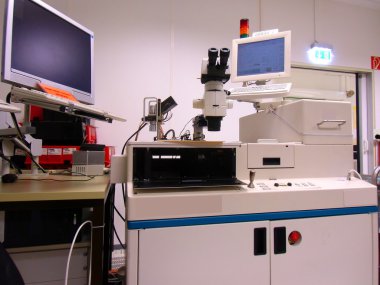 Automatic quality testing station for the silicone wafer clipart