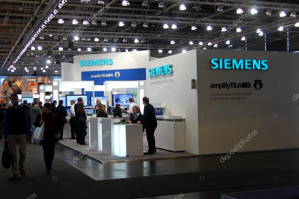 HANNOVER, GERMANY MARCH 9 stand of Siemens on March 9, 2013 in CEBIT