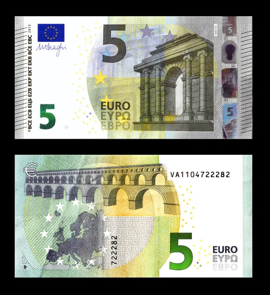 The new banknote of 5 euros — Stock Photo, Image